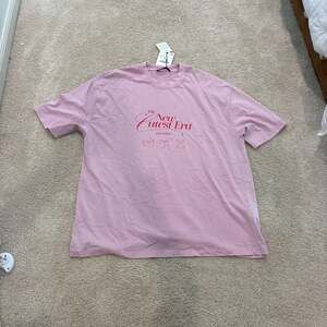 T-SHIRT À EFFET DÉLAVÉ IMPRIMÉ - Rose